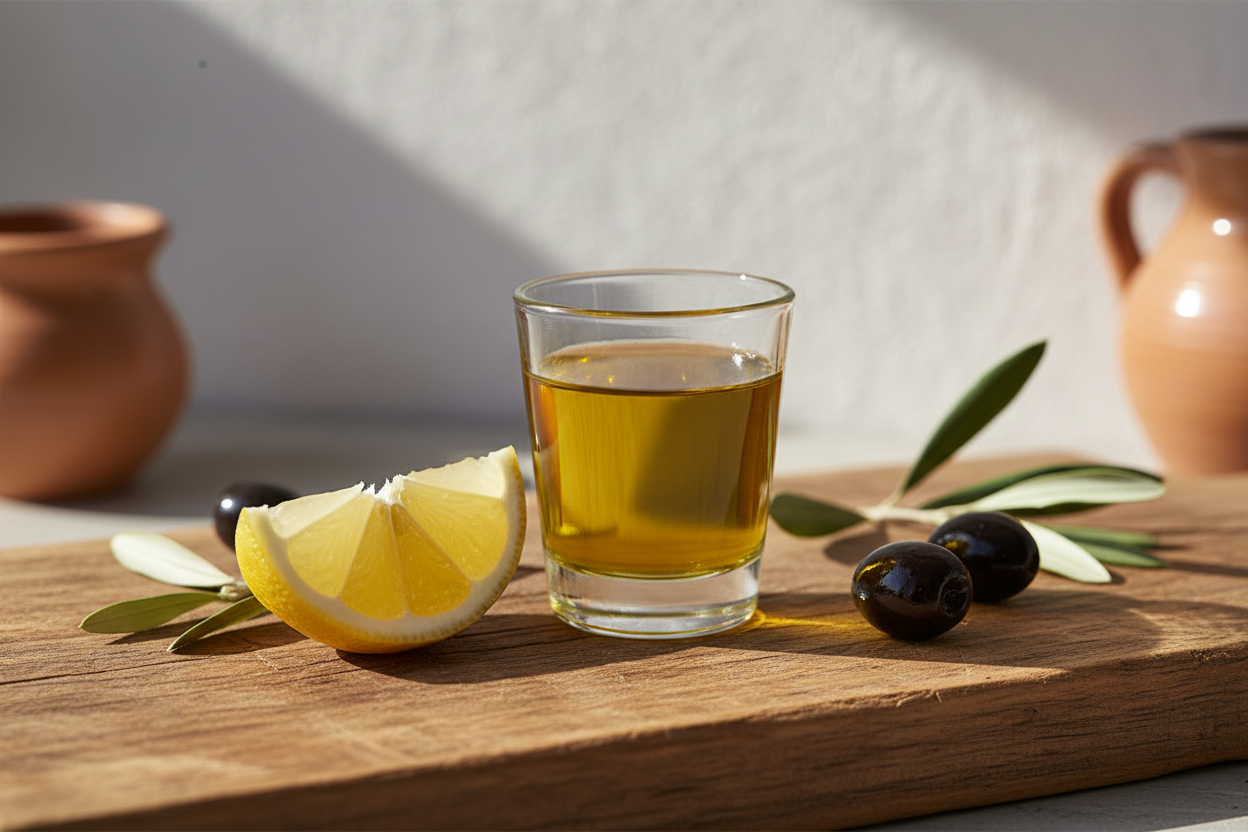 Olivenöl Shot mit Zitrone: Der neue Trend aus der mediterranen Küche