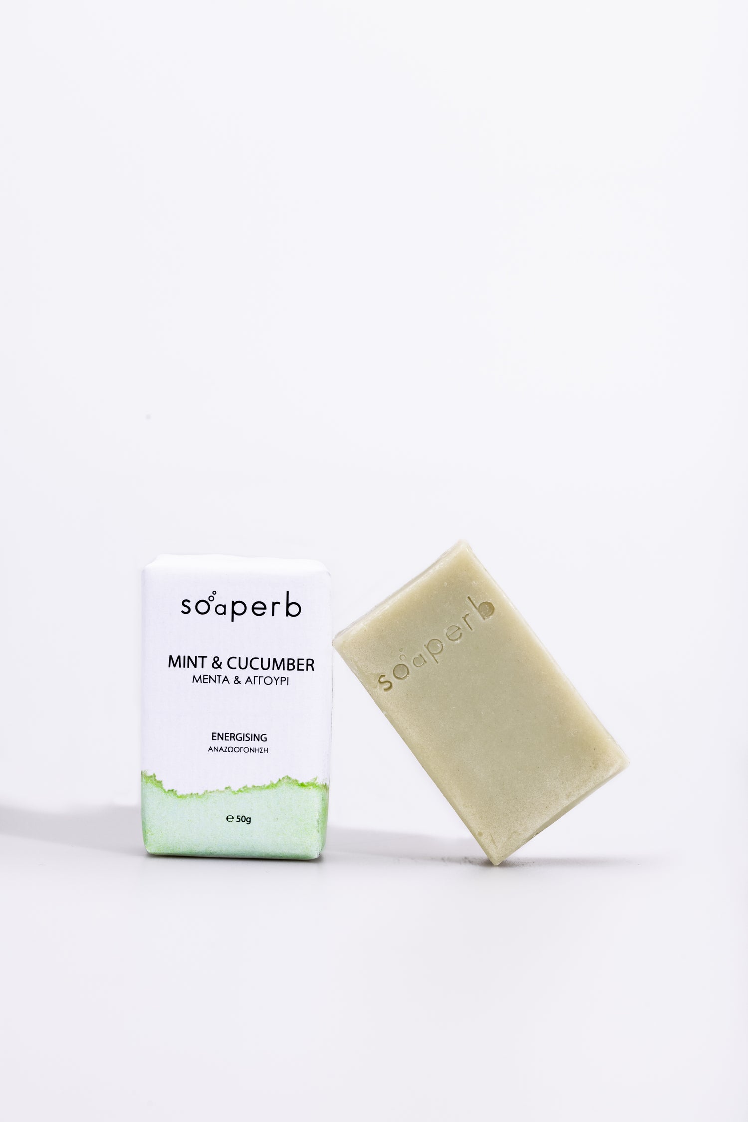 SOAPERB Olivenölseife Minze & Gurke, handgemacht