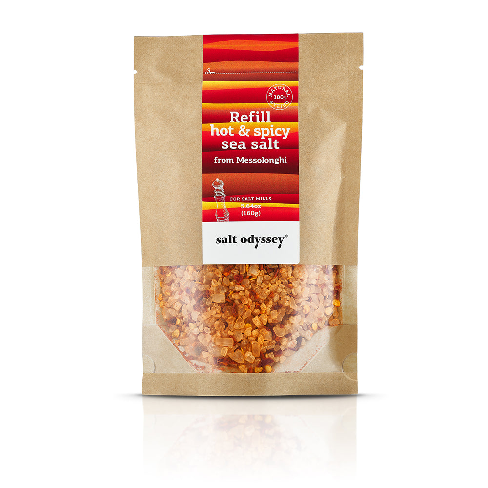 SALT ODYSSEY – MEERESSALZ HOT & SPICY NACHFÜLL-PACKUNG 160G