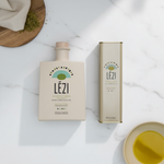 LÉZI Bio Olivenöl Set 500 ml – Glasflasche und Nachfülldose