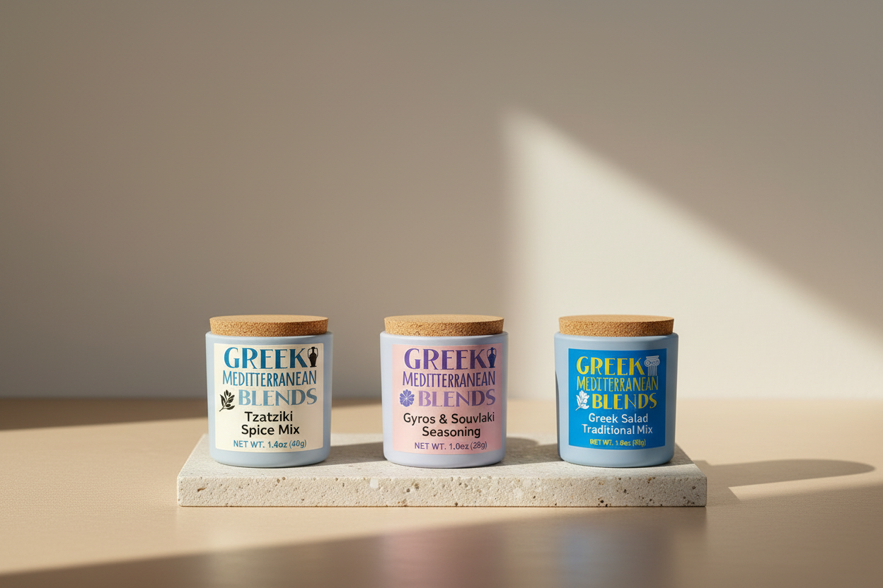 SALT ODYSSEY GEWÜRZ-TRIO – Tzatziki, Gyros & Souvlaki und Griechischer Salat Gewürzmischungen