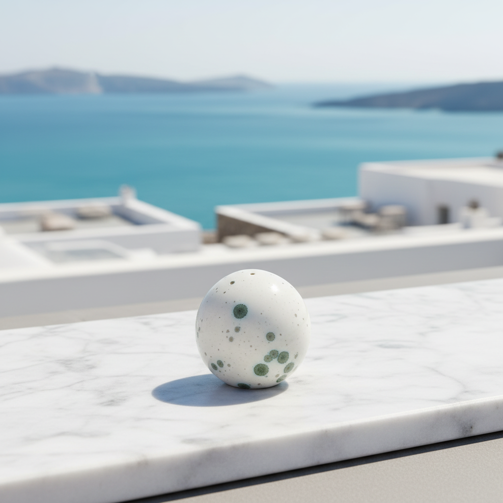 Keramik-Salzstreuer Mati Blue – Mediterrane Aufnahme Vorderseite