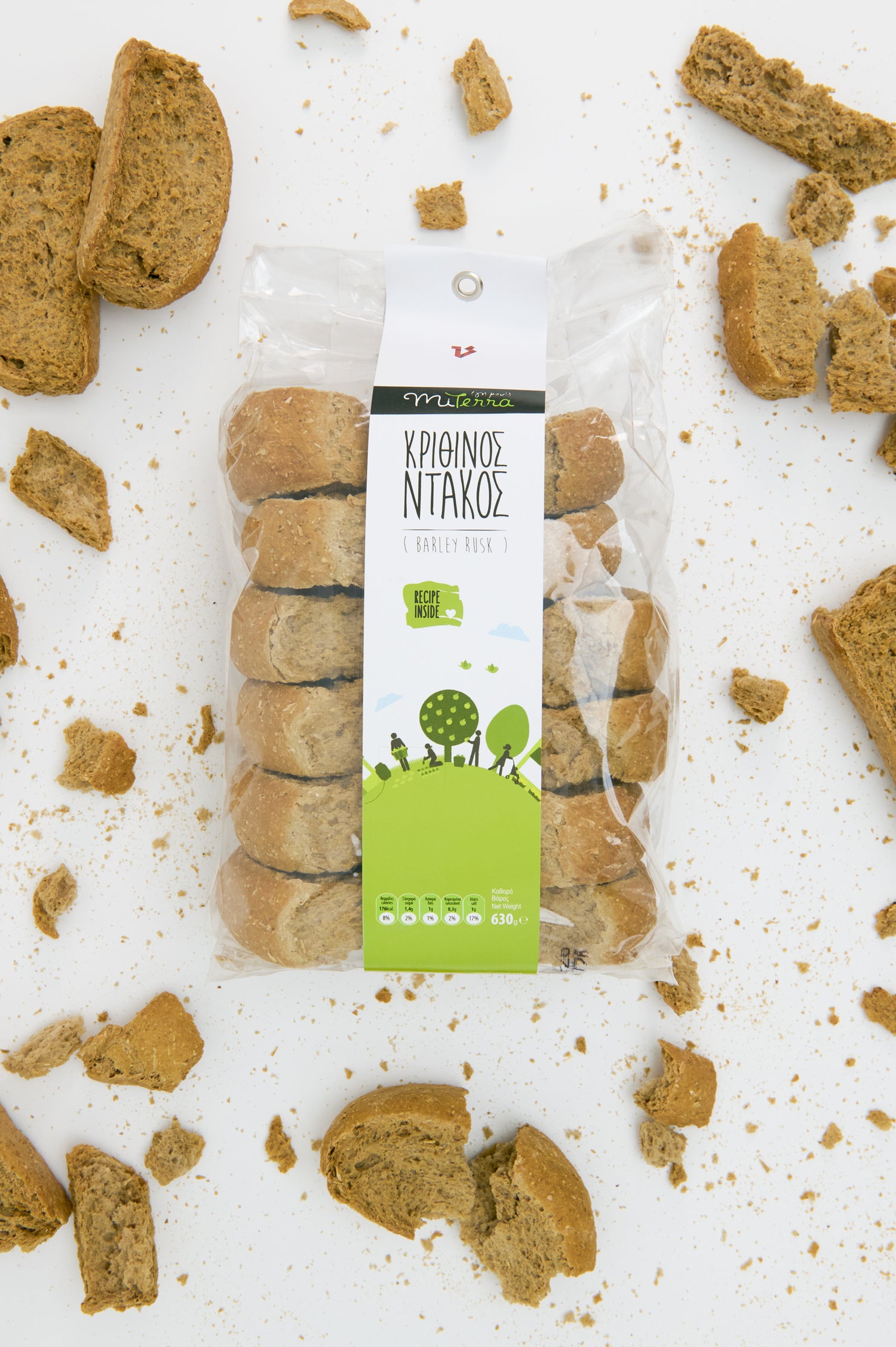 MITERRA Griechisch Kretischer Gerstenbrötchen Zwieback 630 g