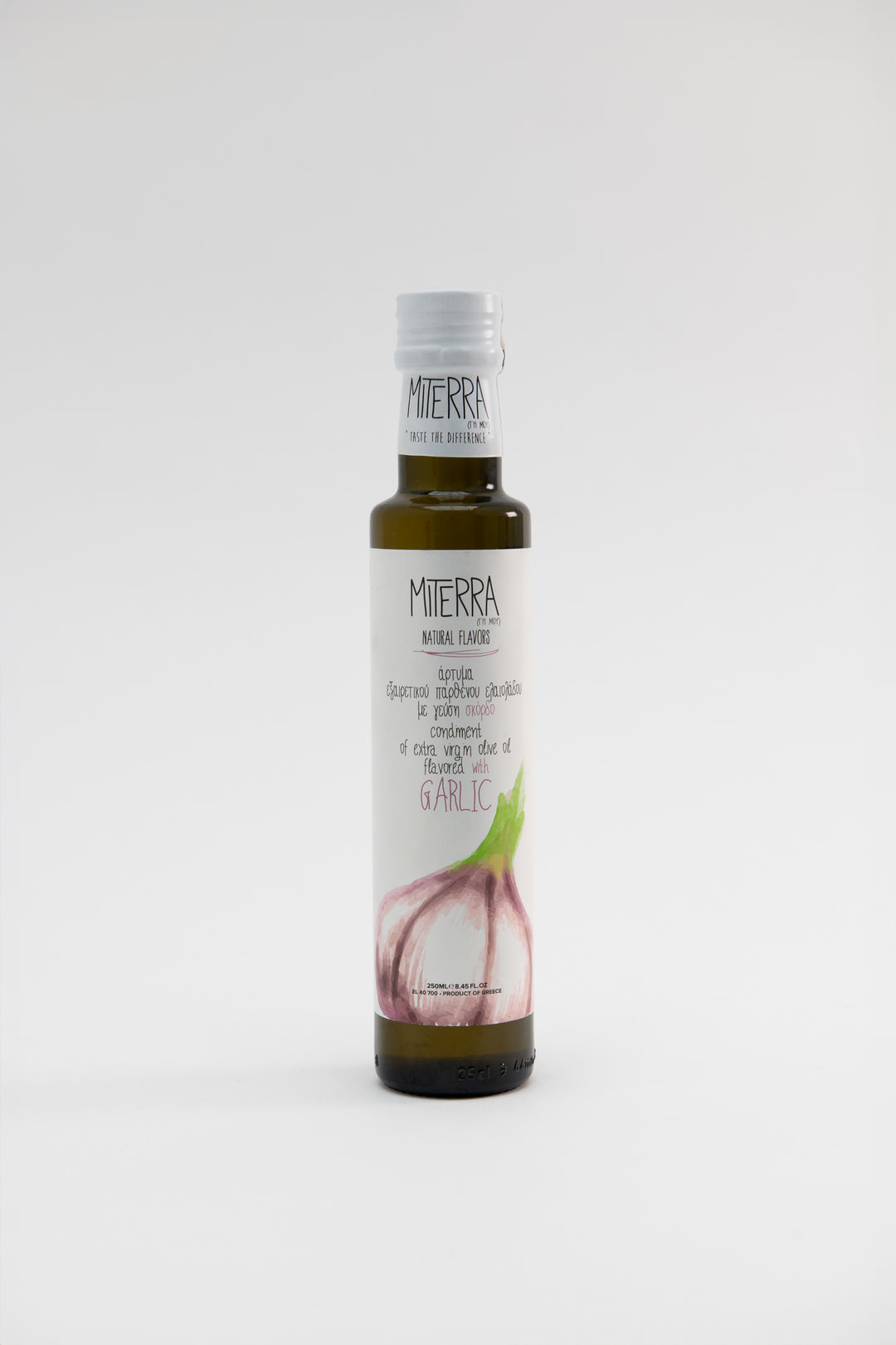 Miterra Extra Natives Olivenöl mit Knoblauch 250 ml Glas