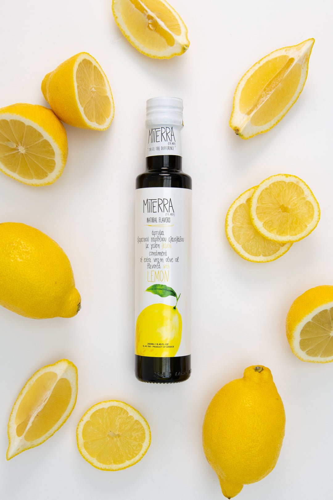 Miterra Extra Natives Olivenöl mit Zitrone 250 ml Glas